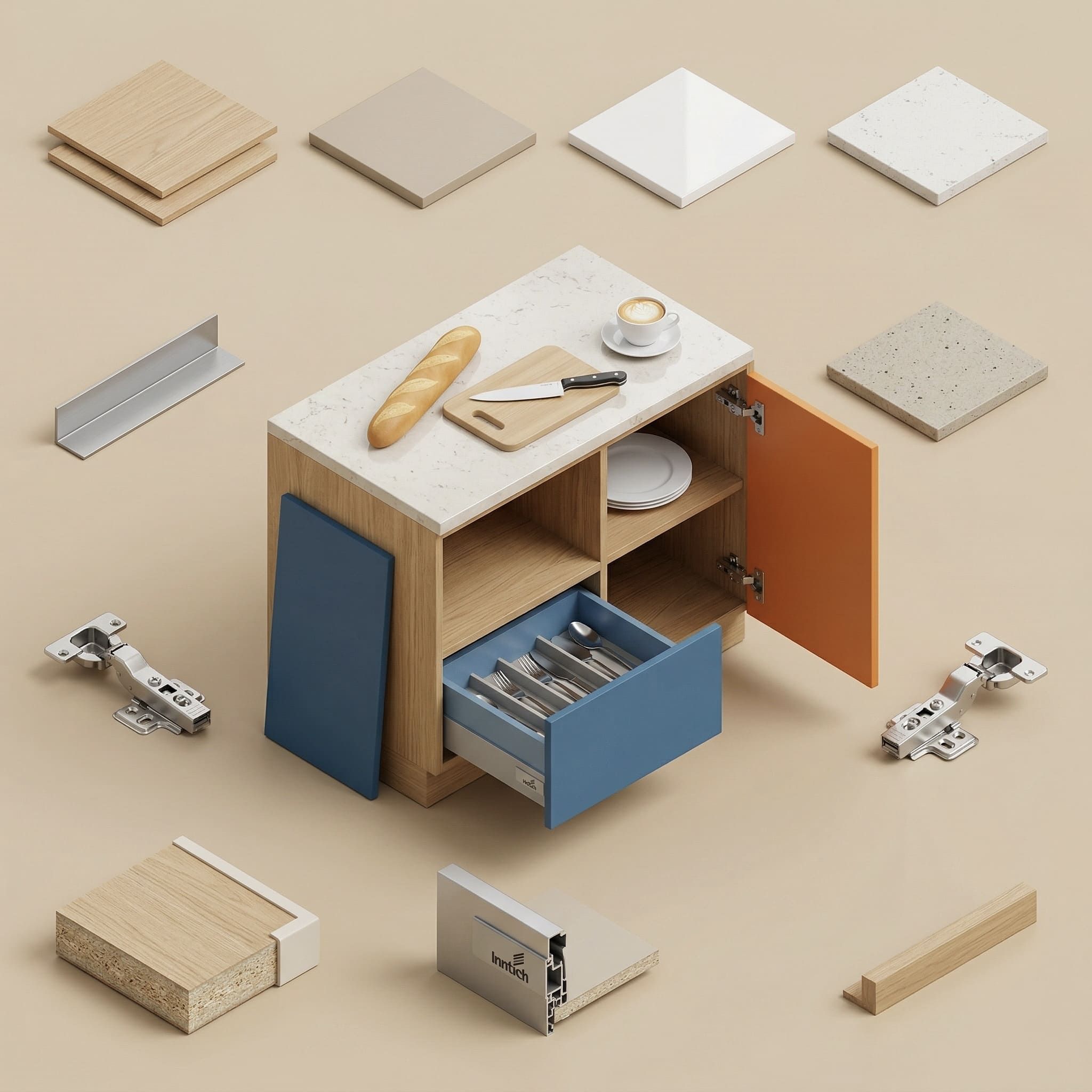 Материалы и фурнитура BOSS ART крупным планом