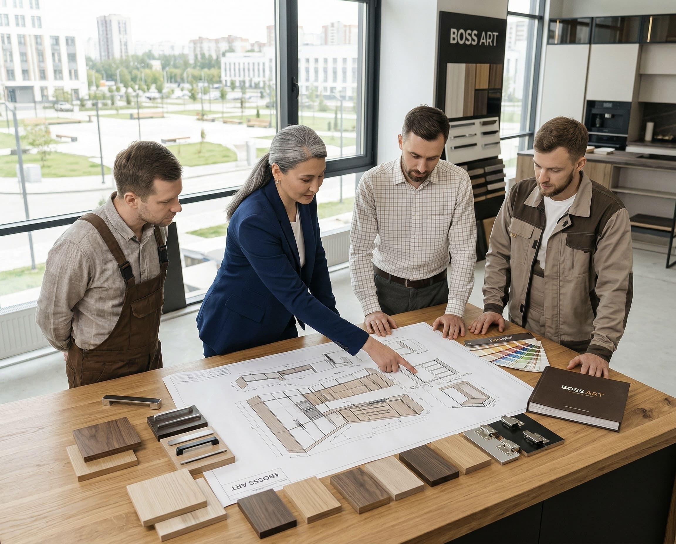 Готовый интерьер с мебелью BOSS ART