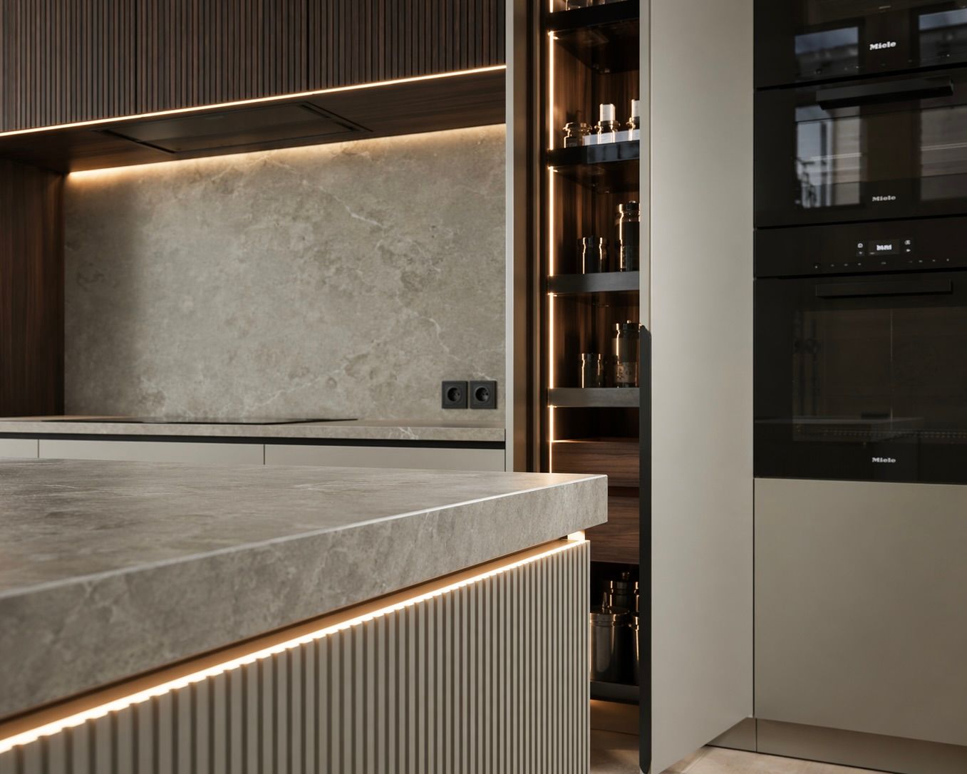 Кухни BOSS ART — Свет, фурнитура и точные узлы